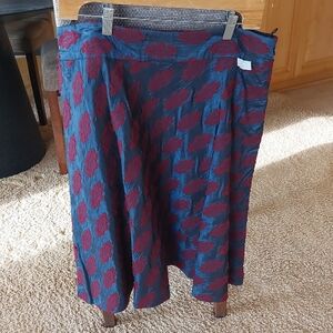 Moschino Blue and Red A-Line Skirt